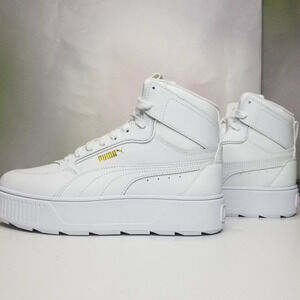 PUMA Women's Karmen Rebelle Mid Casual Sneaker Size 9.5 White NWT